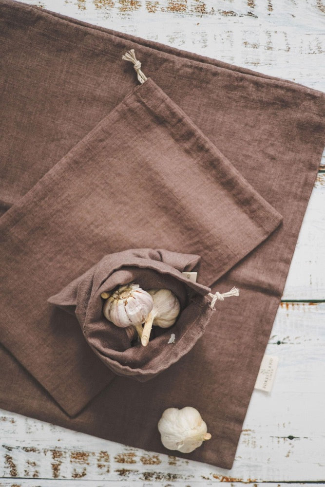 Linen Bread Pouch for Home Bakers – Washable, Reusable, and Sustainable